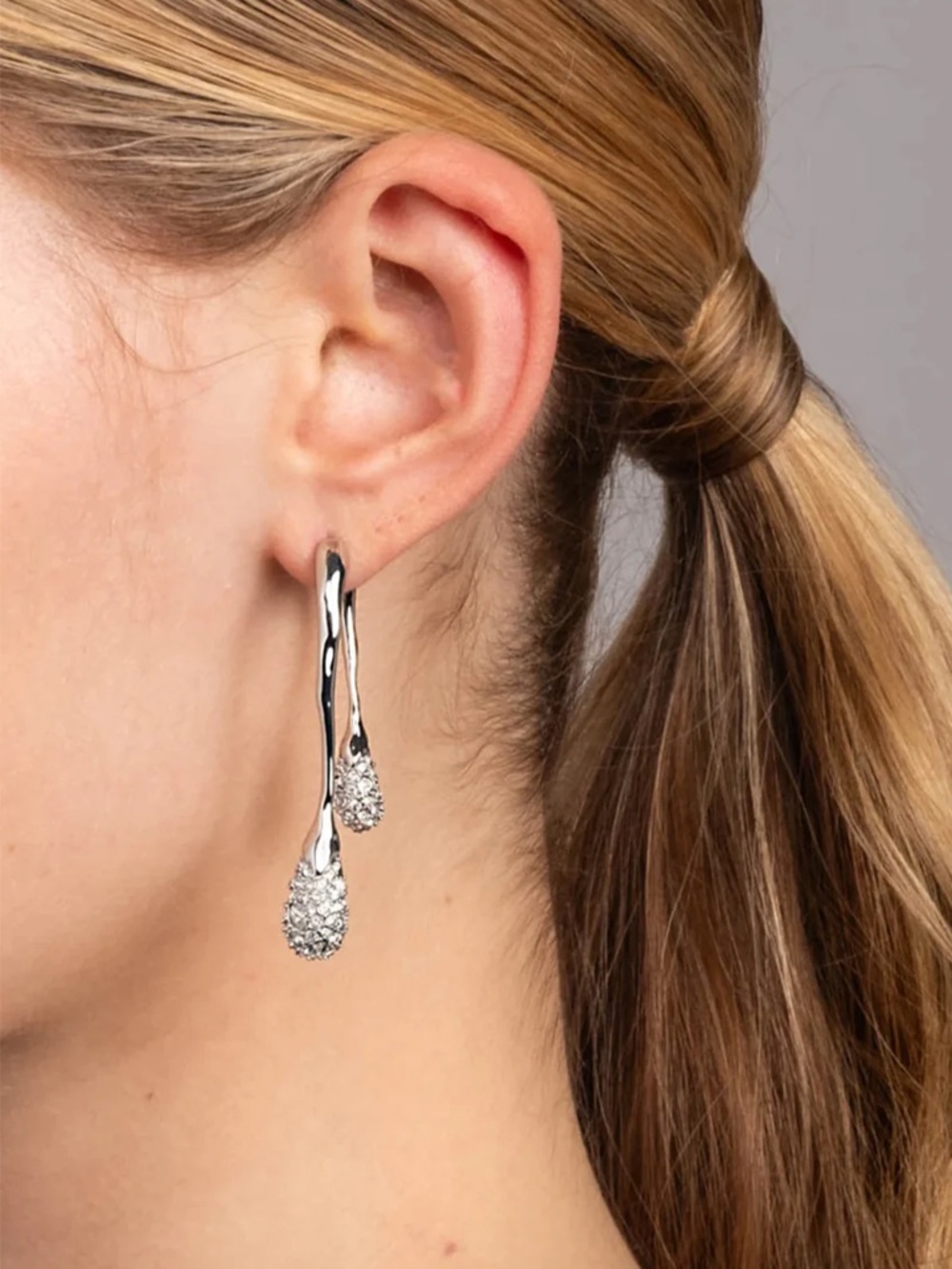 ALEXIS BITTAR Solanales Crystal Front Back Double Drop Earrings - Picture 6 of 7